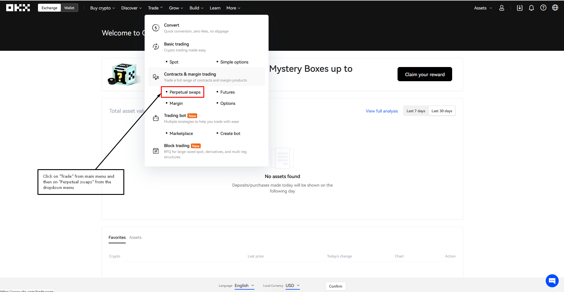 OKX trading dashboard.